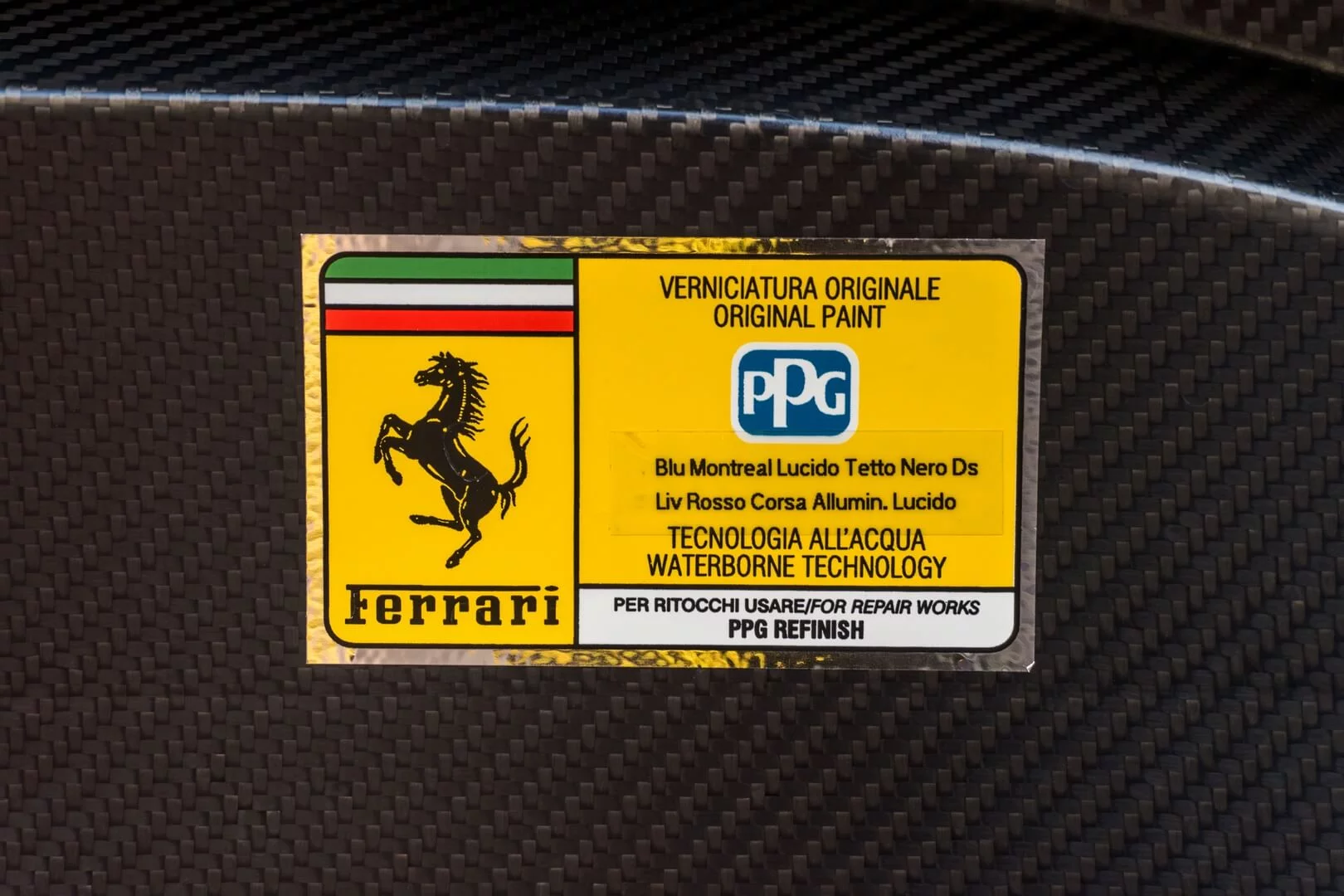 Paint code sticker