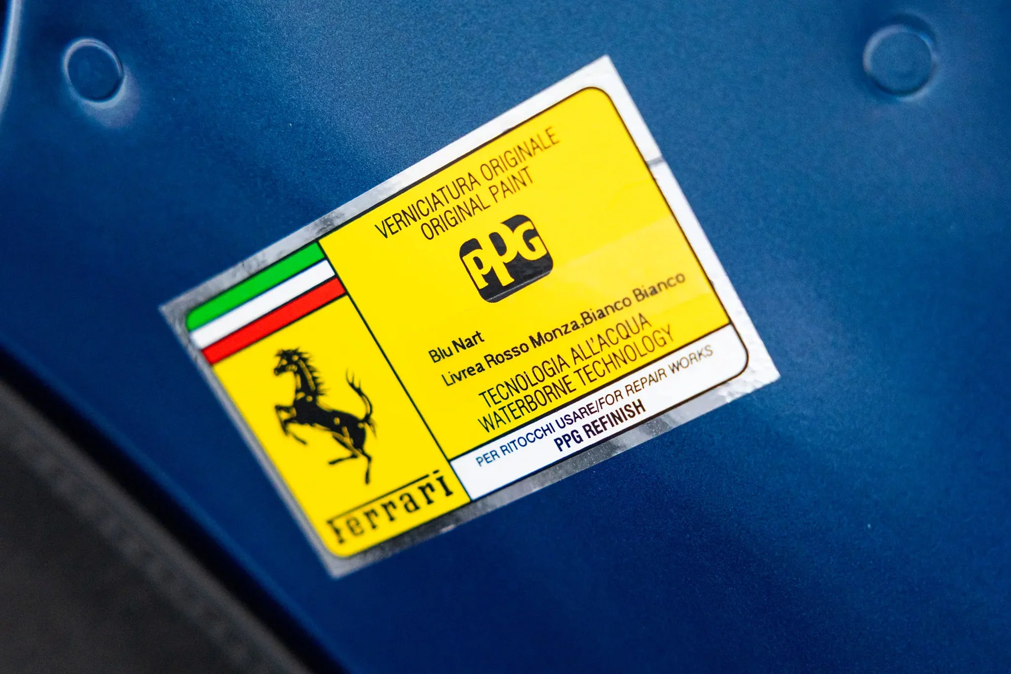 Paint code sticker