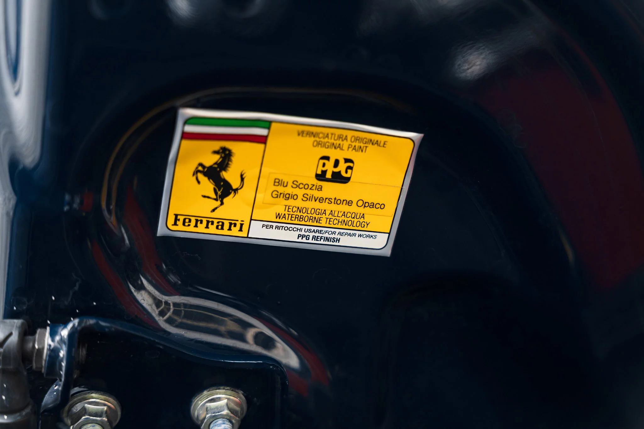 Paint code sticker