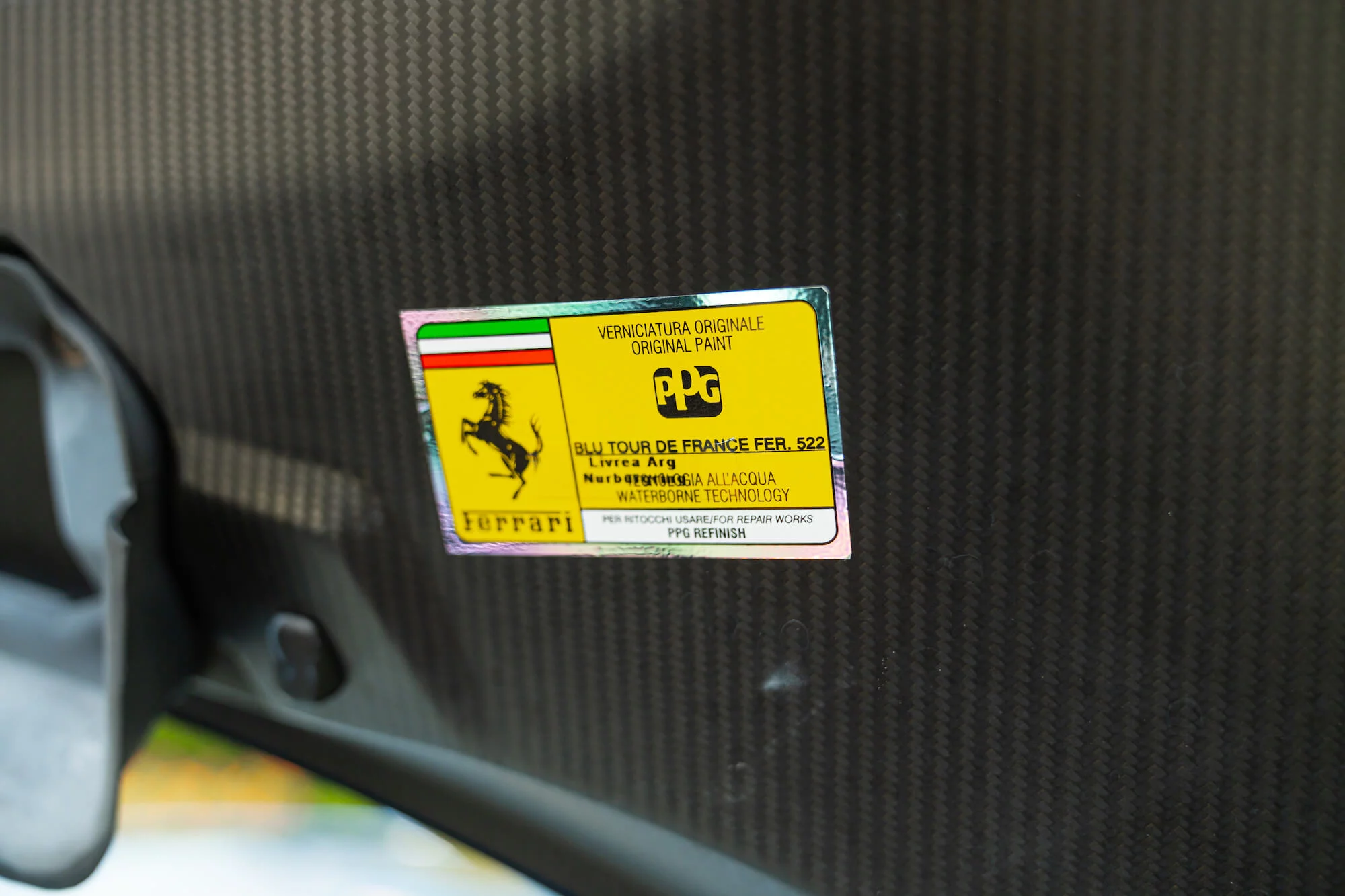 Paint code sticker