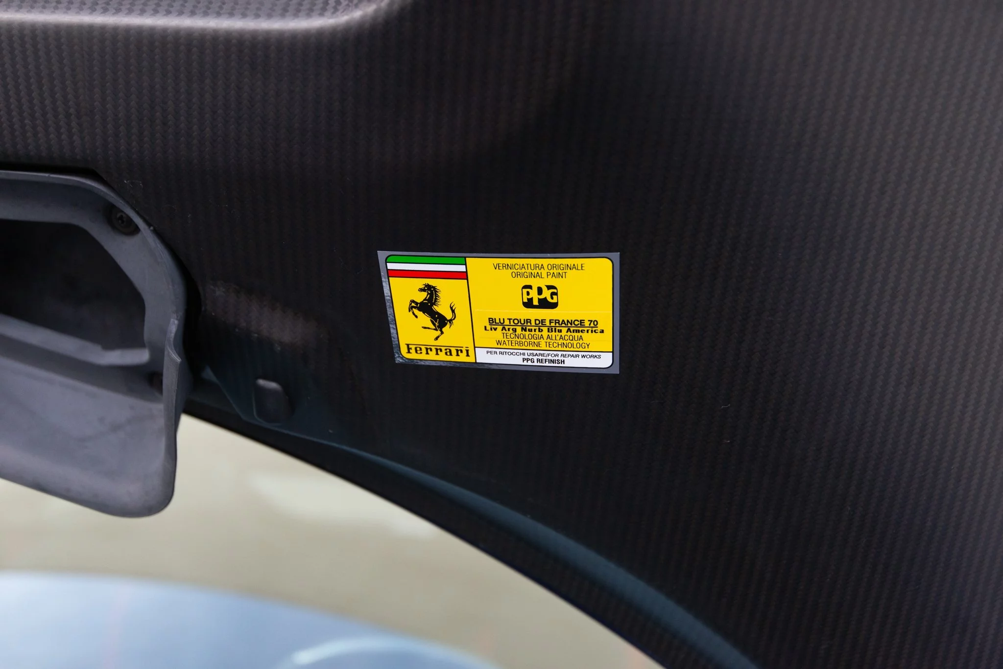 Paint code sticker