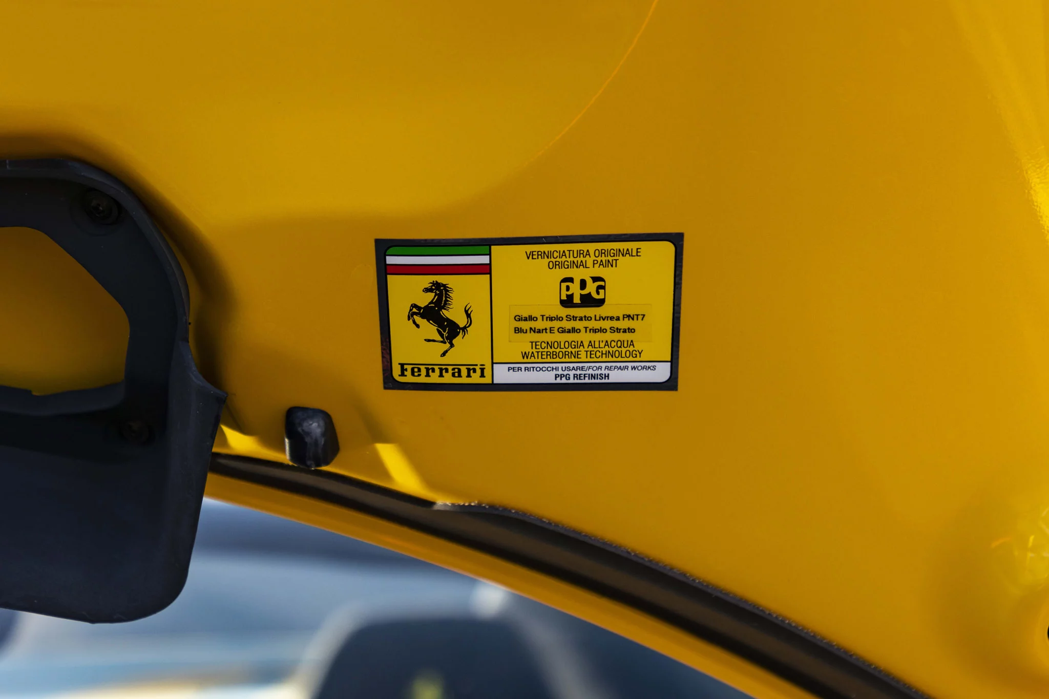 Paint code sticker