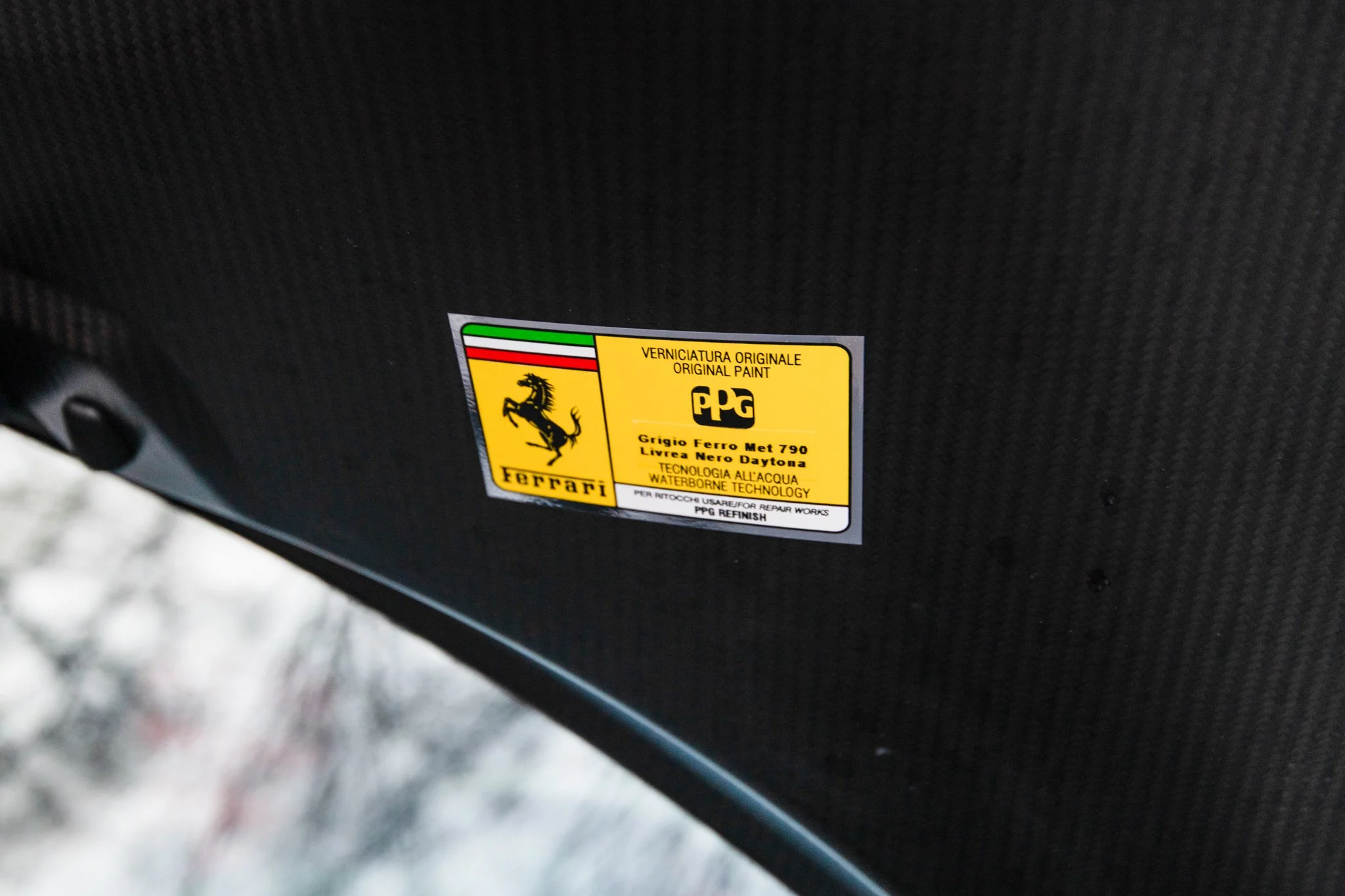 Paint code sticker