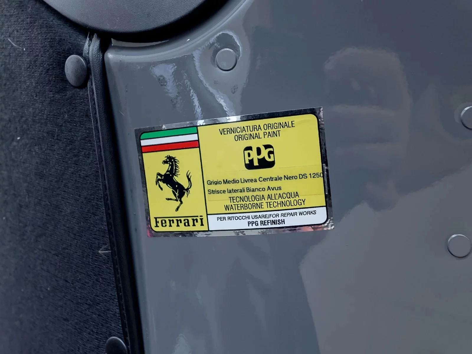 Paint code sticker