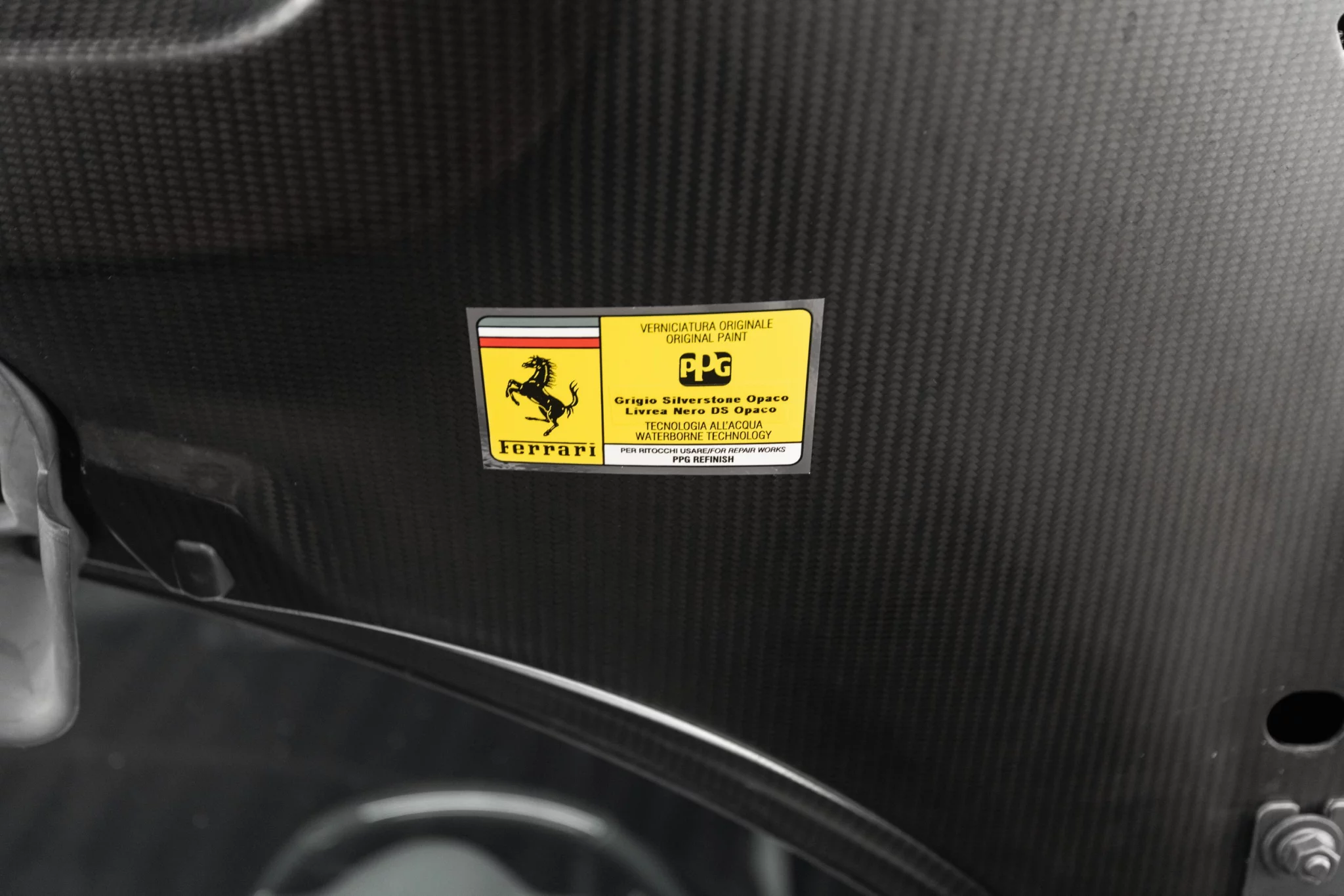 Paint code sticker