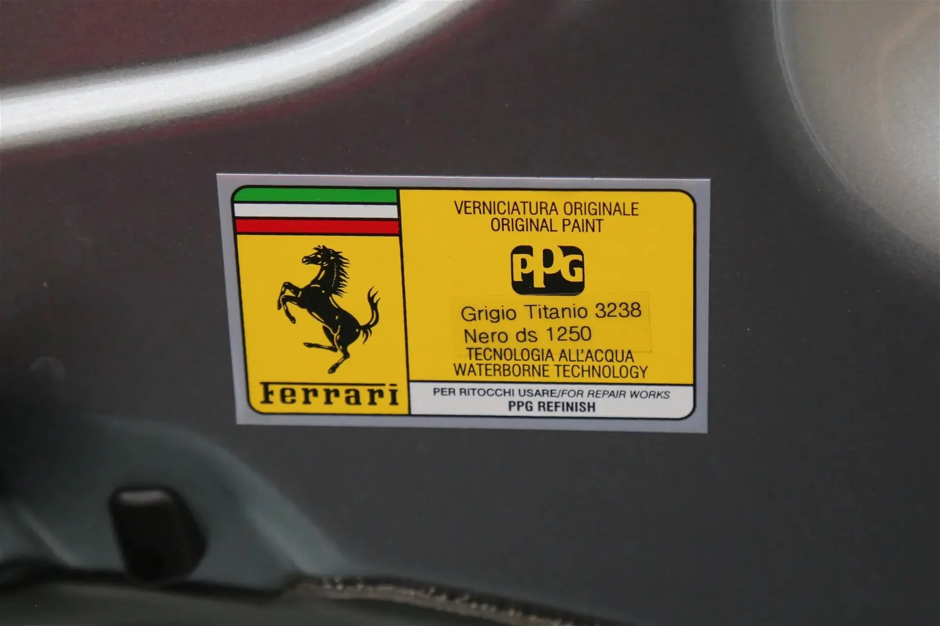 Paint code sticker