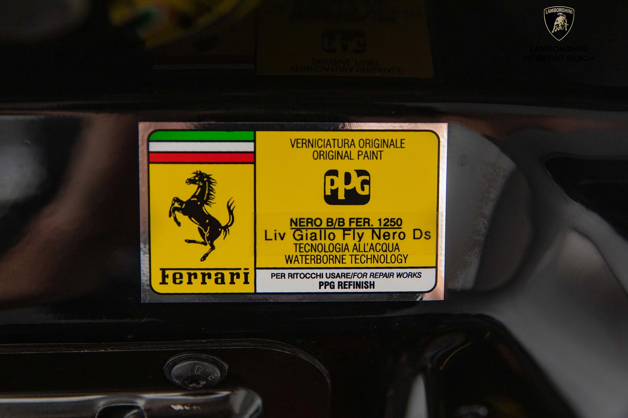 Paint code sticker