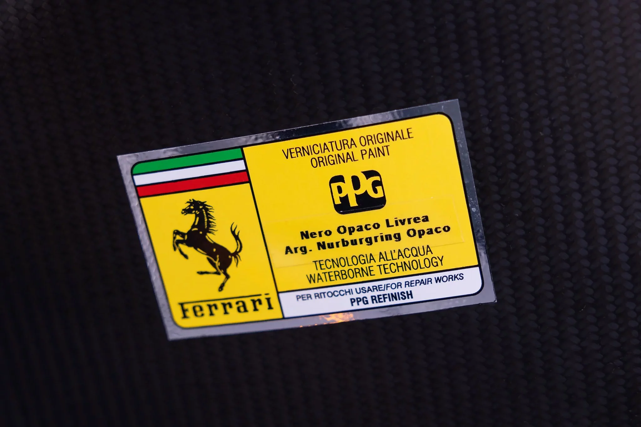 Paint code sticker