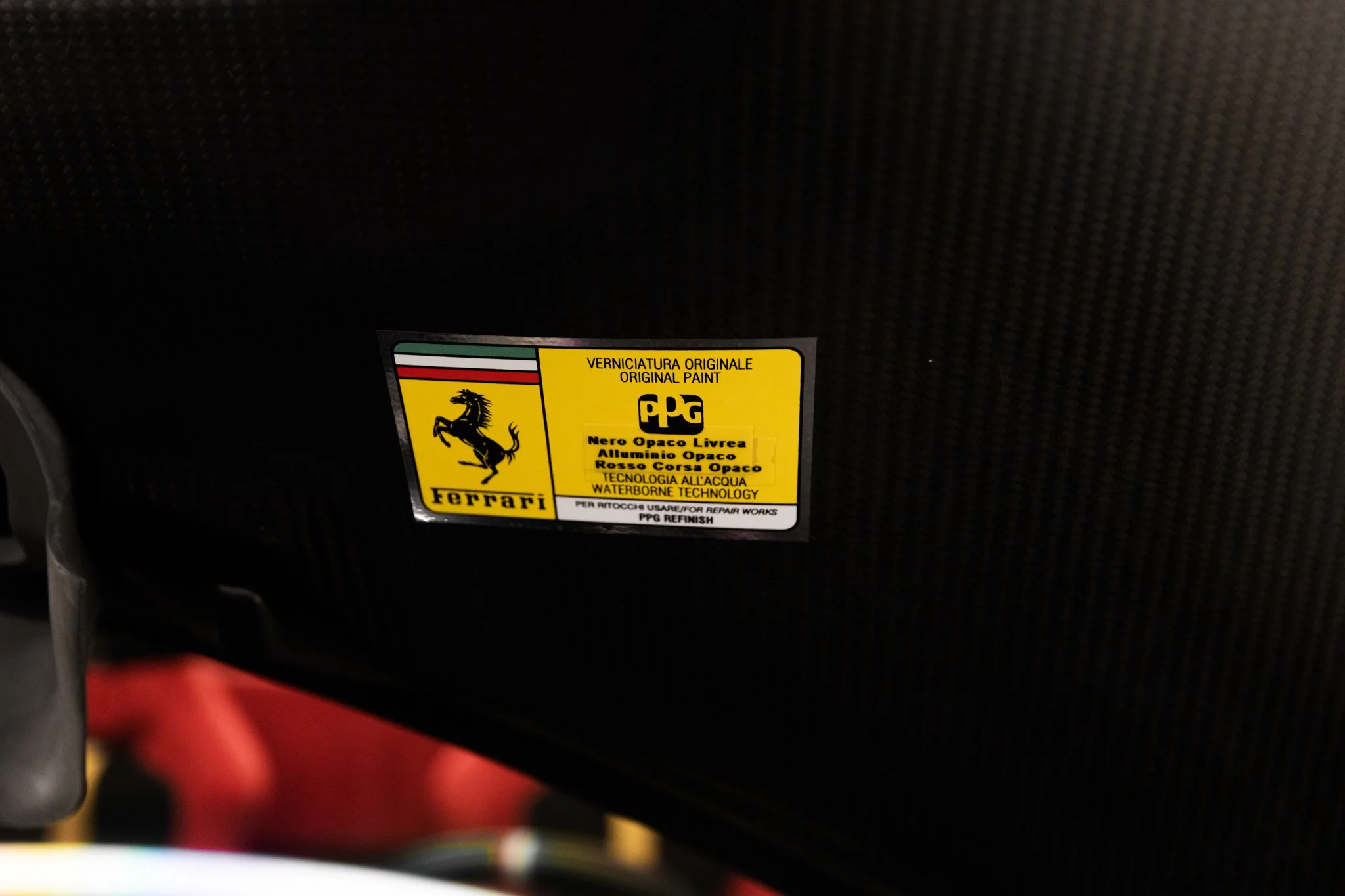 Paint code sticker