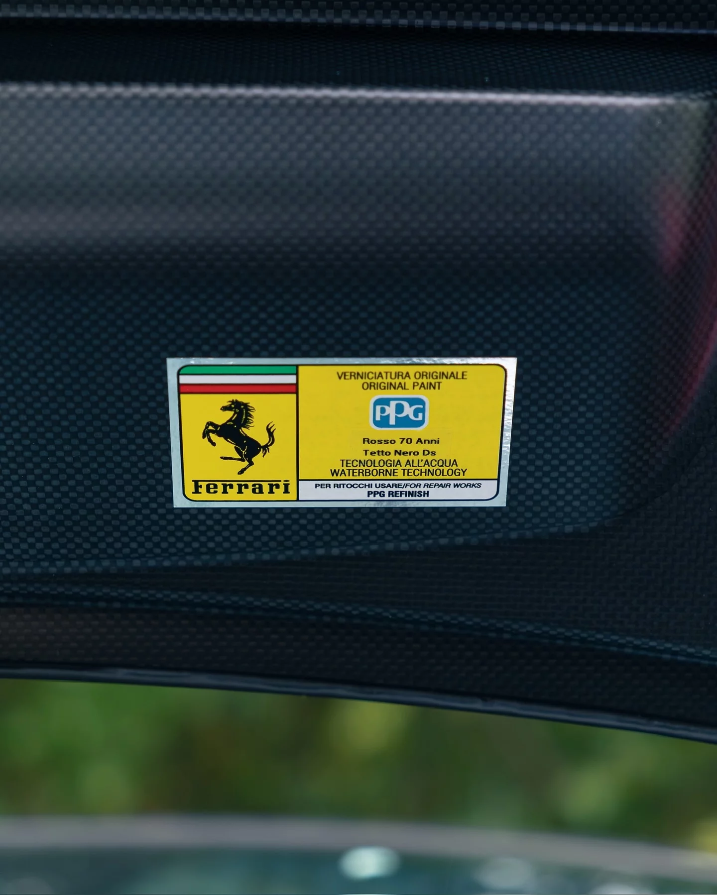 Paint code sticker