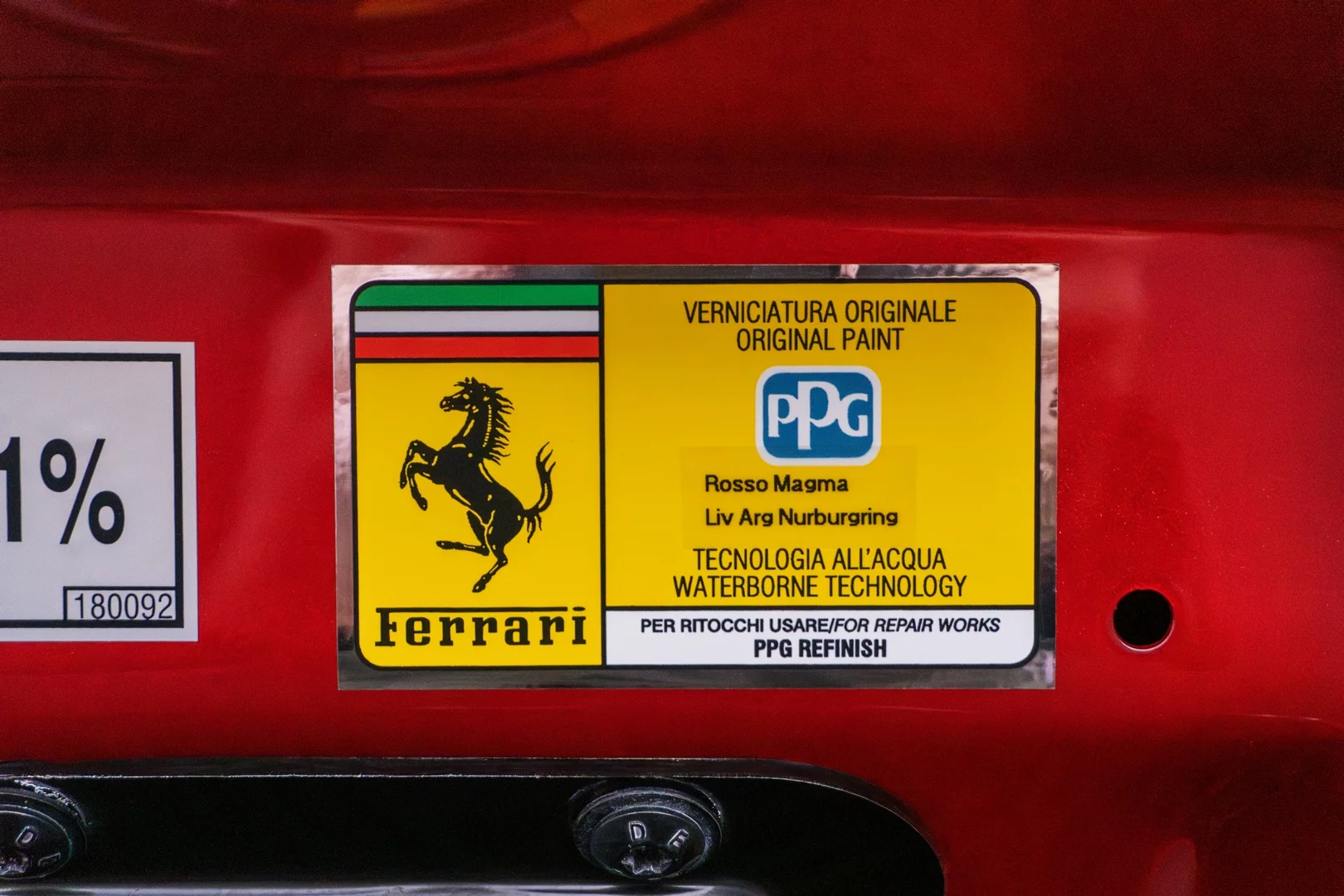 Paint code sticker