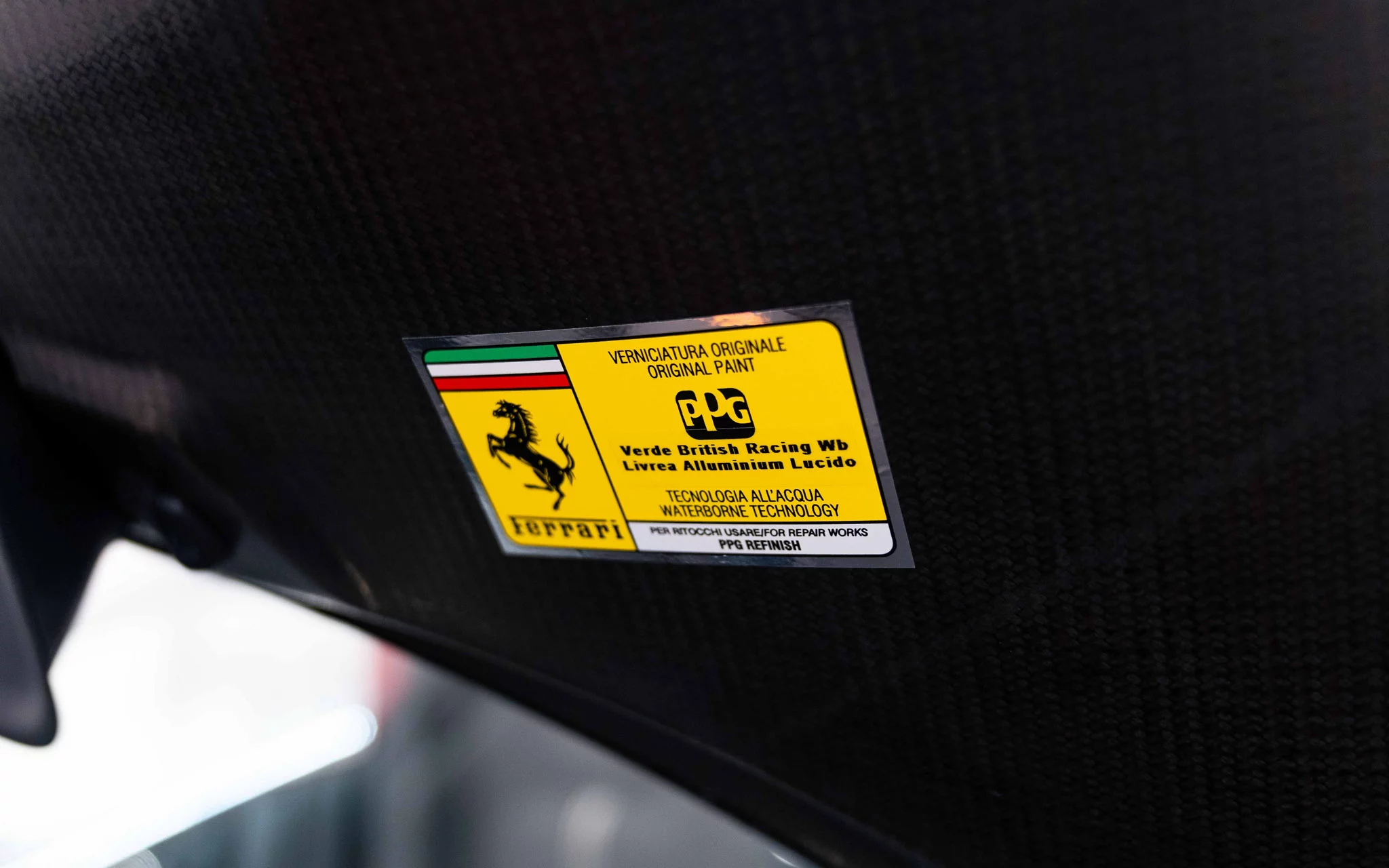 Paint code sticker