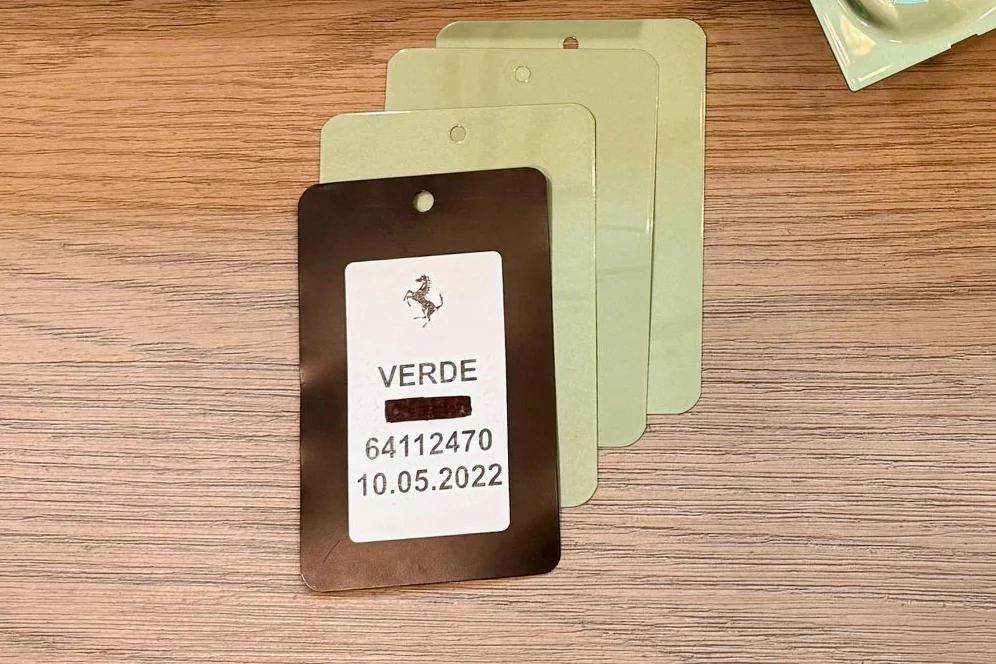 Paint code sticker
