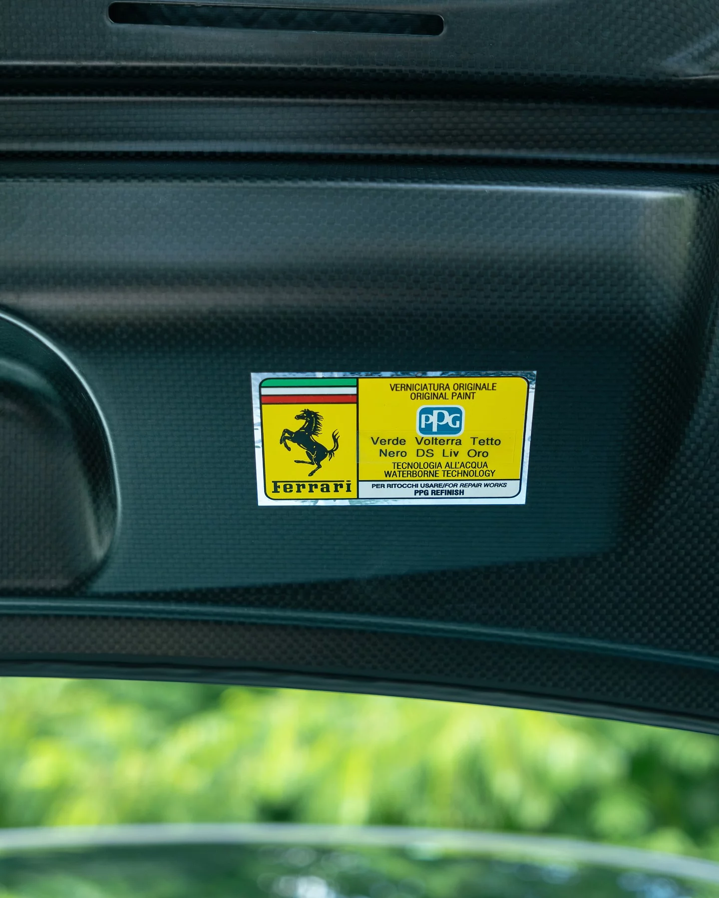 Paint code sticker